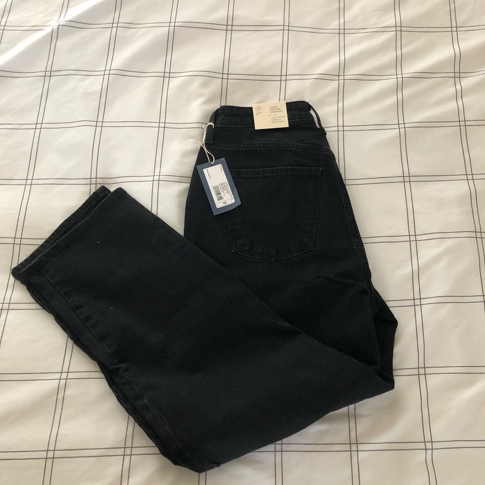 Black high waist curvy jean